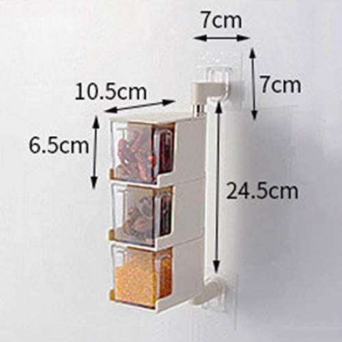 3 Layers Sticking Rotary Seasoning Kitchen Organizer