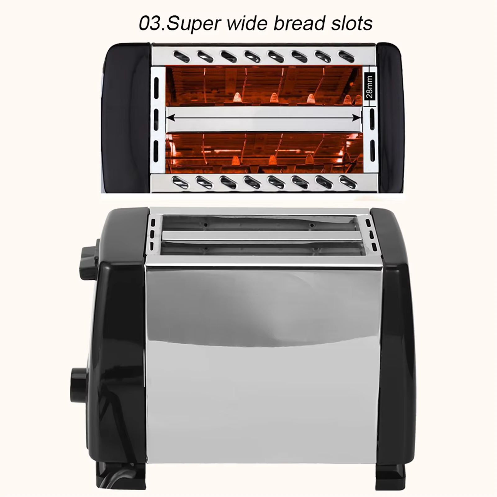 2 Slices Mixed Toaster