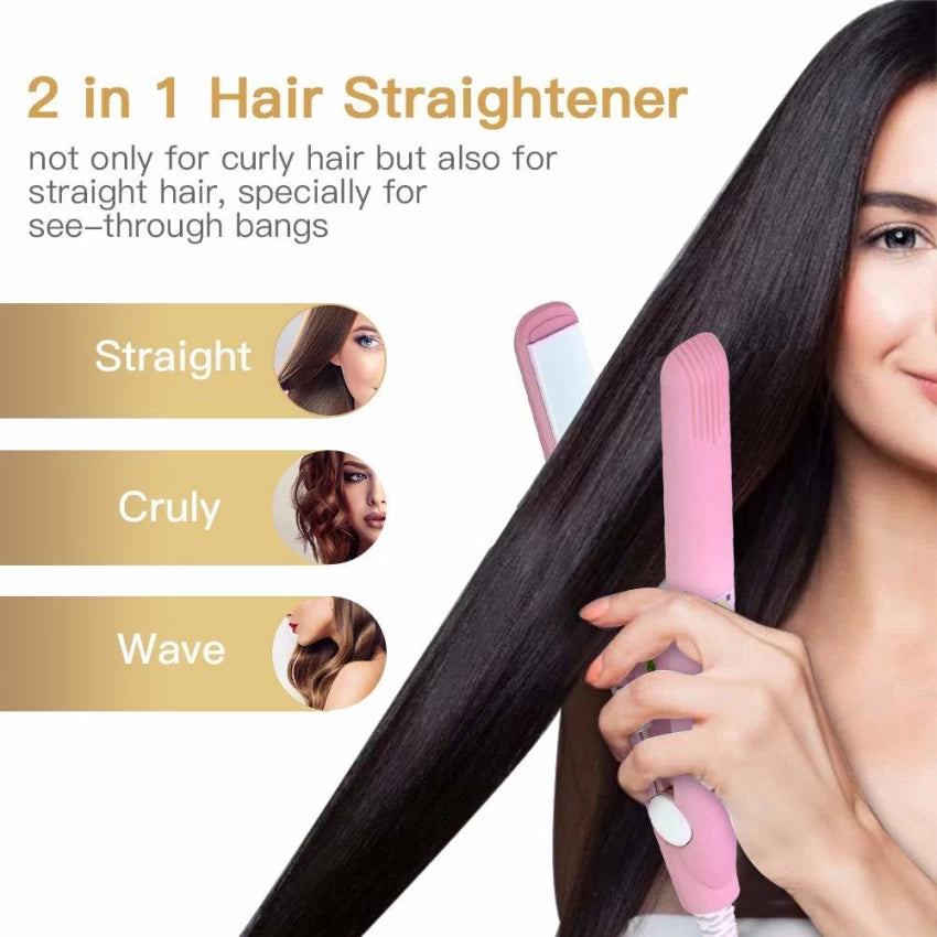 2 in 1 Mini Hair Straightener